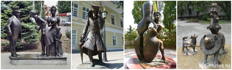 Памятники чеховским героям