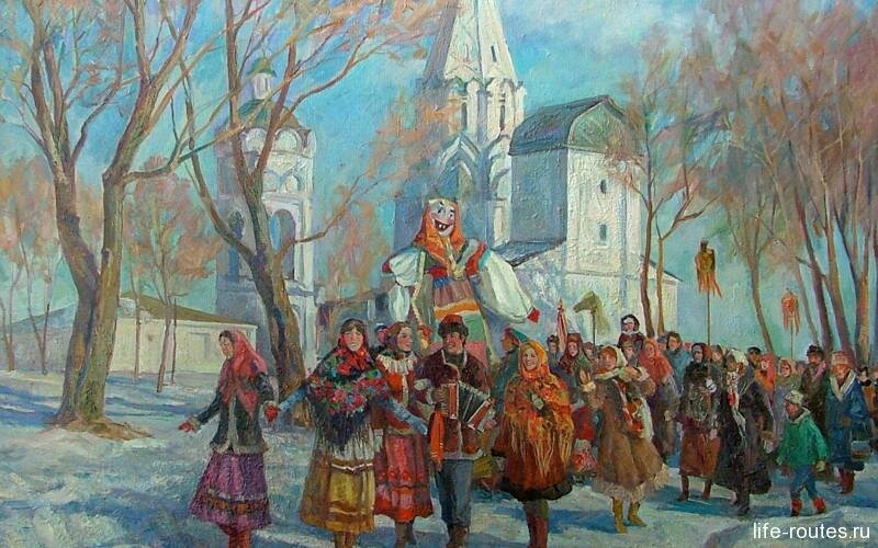 Народные гуляния на Масленицу