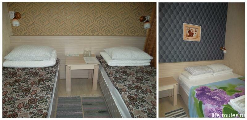 Номер с большой двухспальной или двумя односпальными кроватями